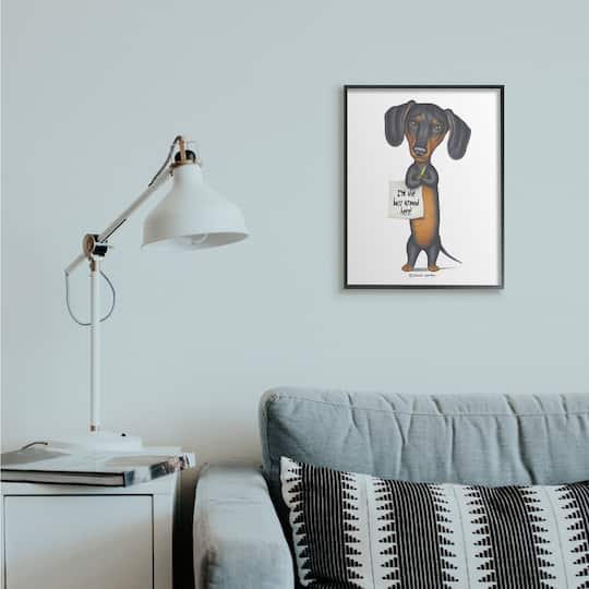 Stupell Industries Dachshund 'I'm The Boss' Fun Family Pet Phrase Framed Wall Art